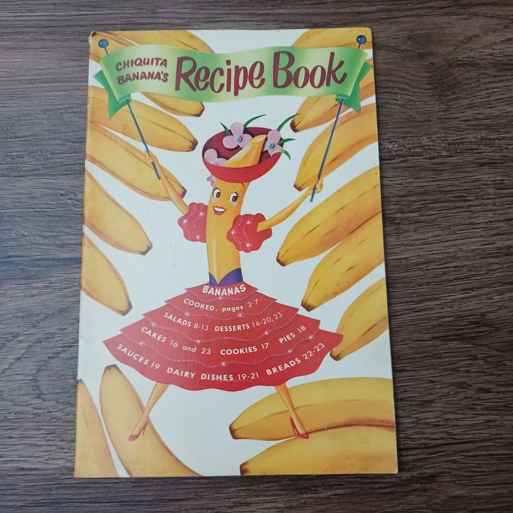 Vintage 1950 Chiquita Banana Recipe Book United Fruit Company Mid-Century Modern